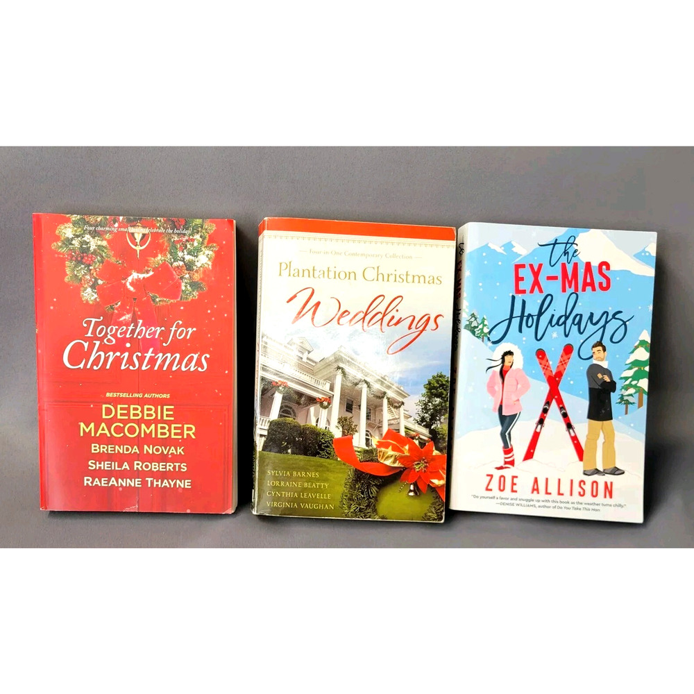 Christmas Romance Books Novels Paperback Lot Of 3 Debbie Macomber Zoe Allison+